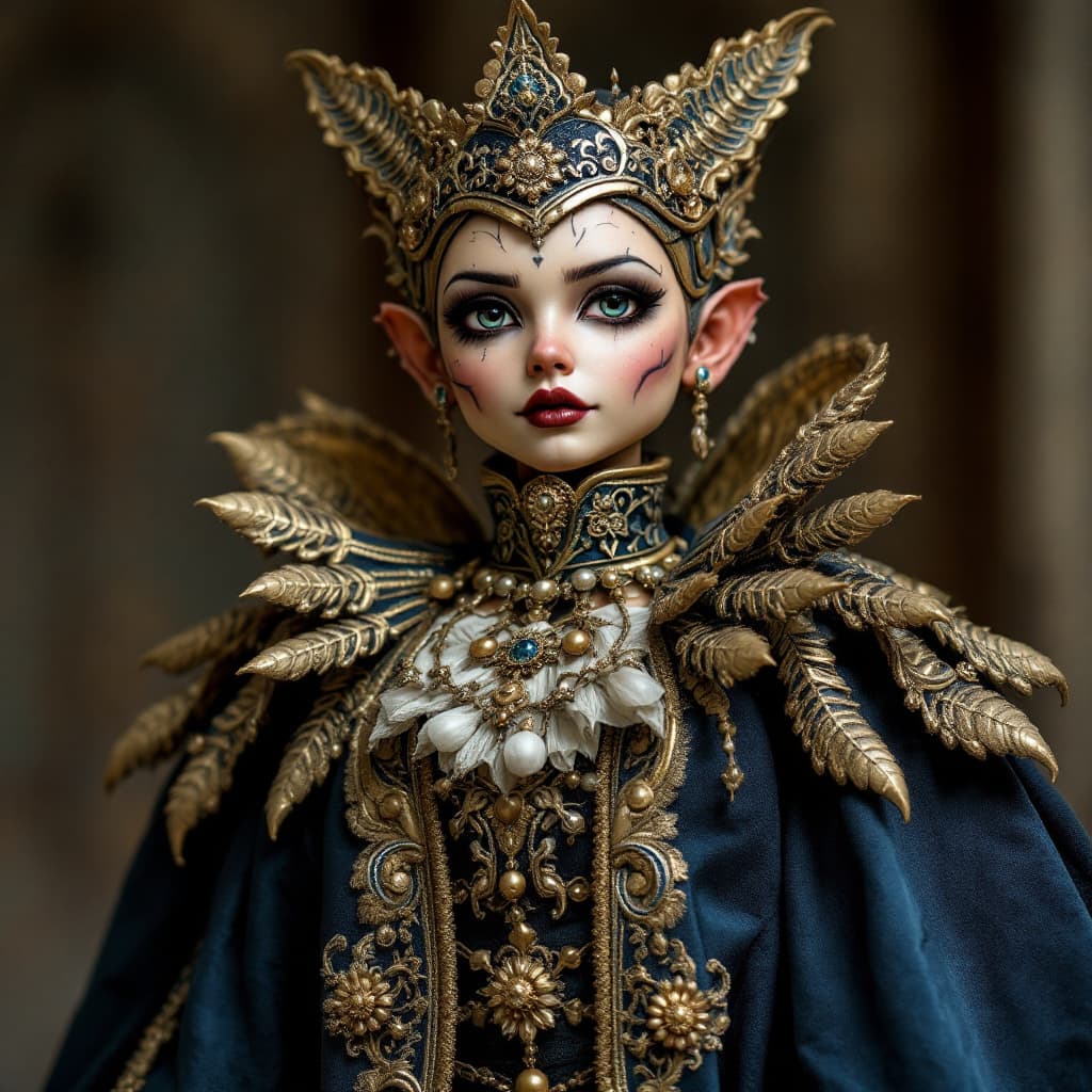 AI generated: Prompt Share: Fantoche de madeira entalhada à mão (estilo de marionete tcheca) Uma interpretação de ...