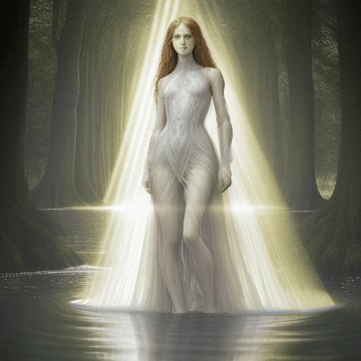 AI generated:  luzerne fashion x rays of light by sebastian rossetti, in the style of yigal ozeri, ursula von rydi...