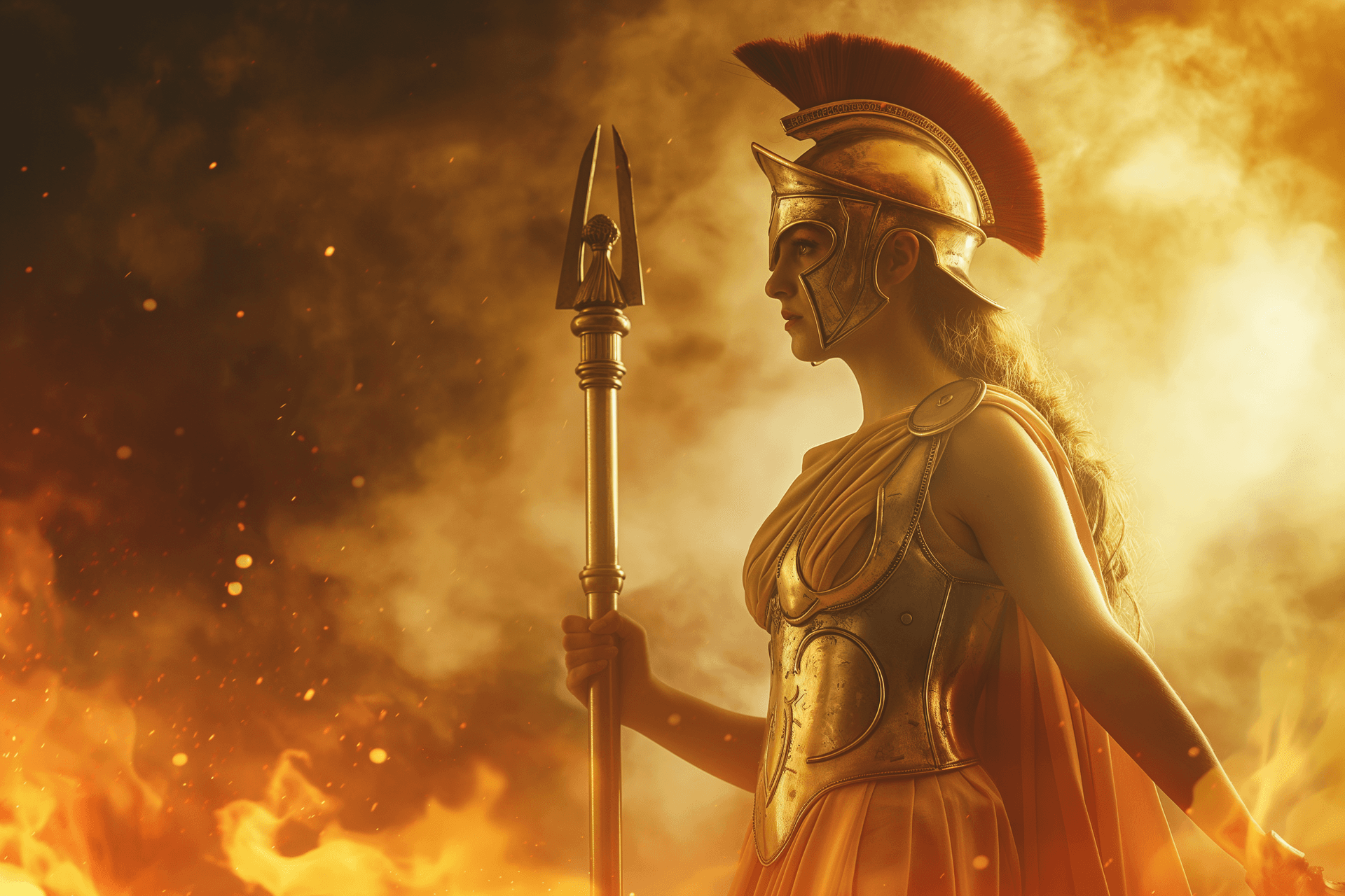 AI generated: Athena, the Greek goddess of wisdom, as a modern-day scholar --ar 3:2 --v 6.0