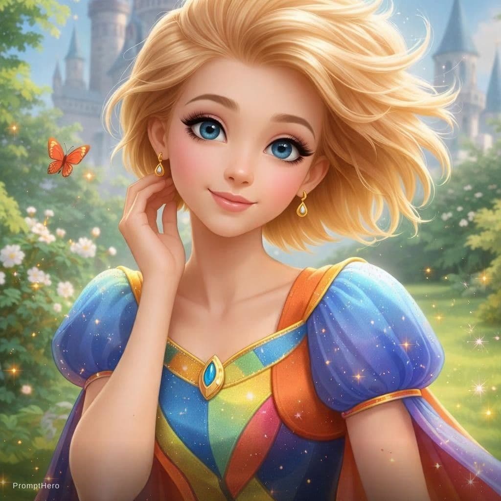 AI generated: pixar princess