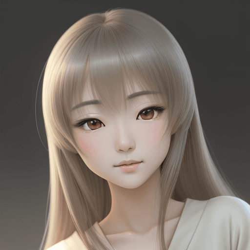 AI generated: asian beauty, in the style of yuki katsura, light white and light bronze, zeiss batis 18mm f/2.8, ex...