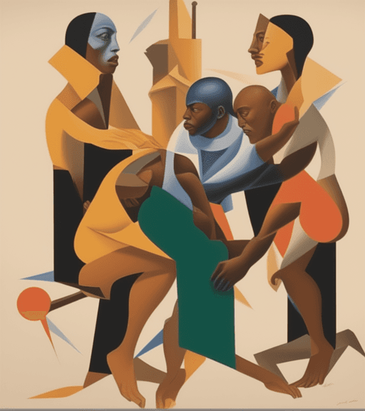 AI generated:  , by Jacob Lawrence and Francis picabia, perfect composition, beautiful detailed intricate insanely...