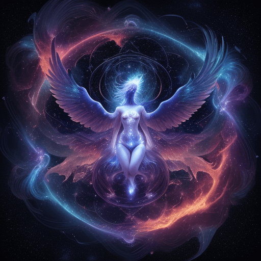 AI generated: Imagine and detail very clearly: the exciting rebirth of an energetic being in the vast void of spac...