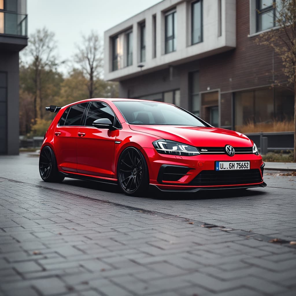 AI generated: zeig mir den zukunfts vw  golf in 10 jahren



