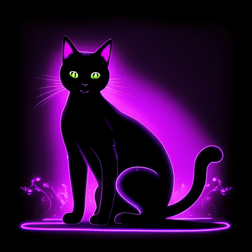 AI generated: Blacklight cat