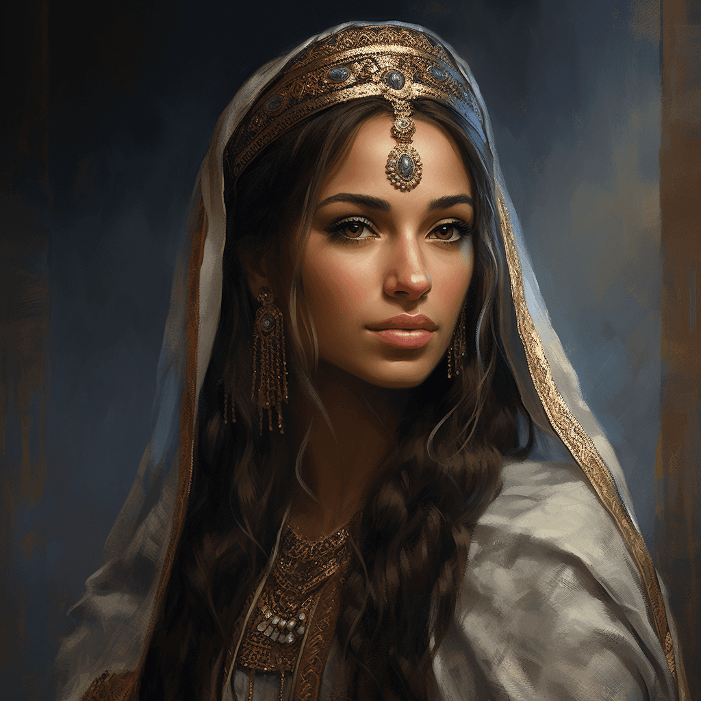 AI generated: poet-priestess Enheduanna 2250 BCE, daughter of Sargon of Akkad --no ugly, deformed, noisy, blurry, ...
