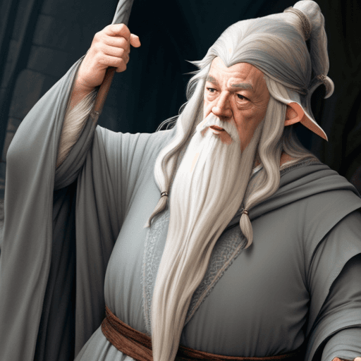 AI generated: gandalf big naturals
