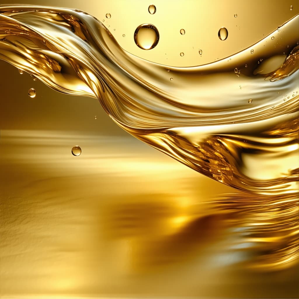 AI generated: SMOOVE GOLD LIQUID FLOW FLUID, GLOSSY, OBERFLÄCHE, LIGHT REFLECTION,
DOWN VIEW, PATTERN
