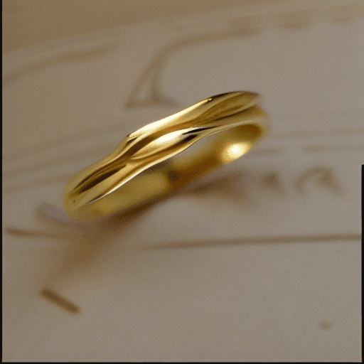 AI generated: Create a handcrafted ring with a detailed floral design. Style3D in 18k yellow gold. Its design is c...