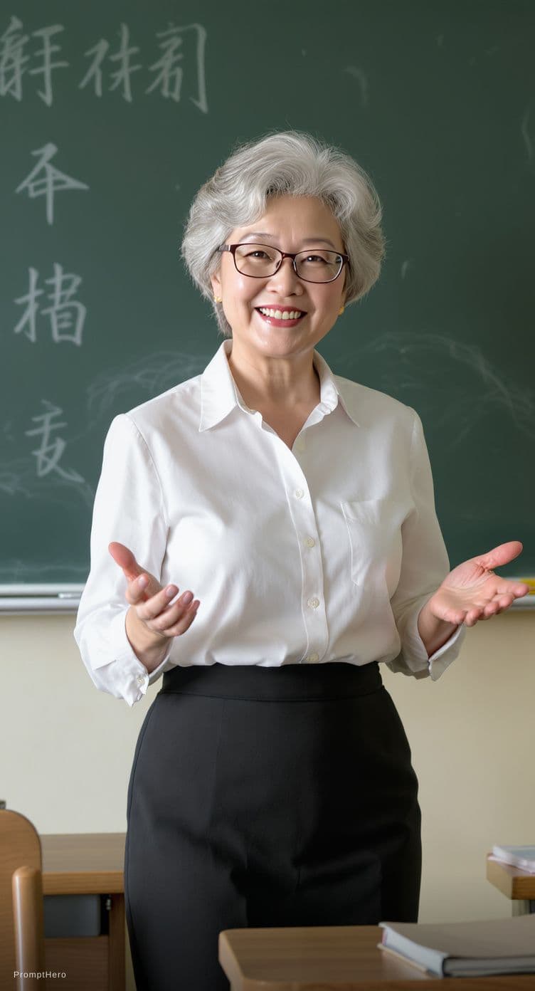 AI generated: masterpiece, best quality, photorealistic, 8k raw photo, 
elegant 60 year old Chinese female profess...