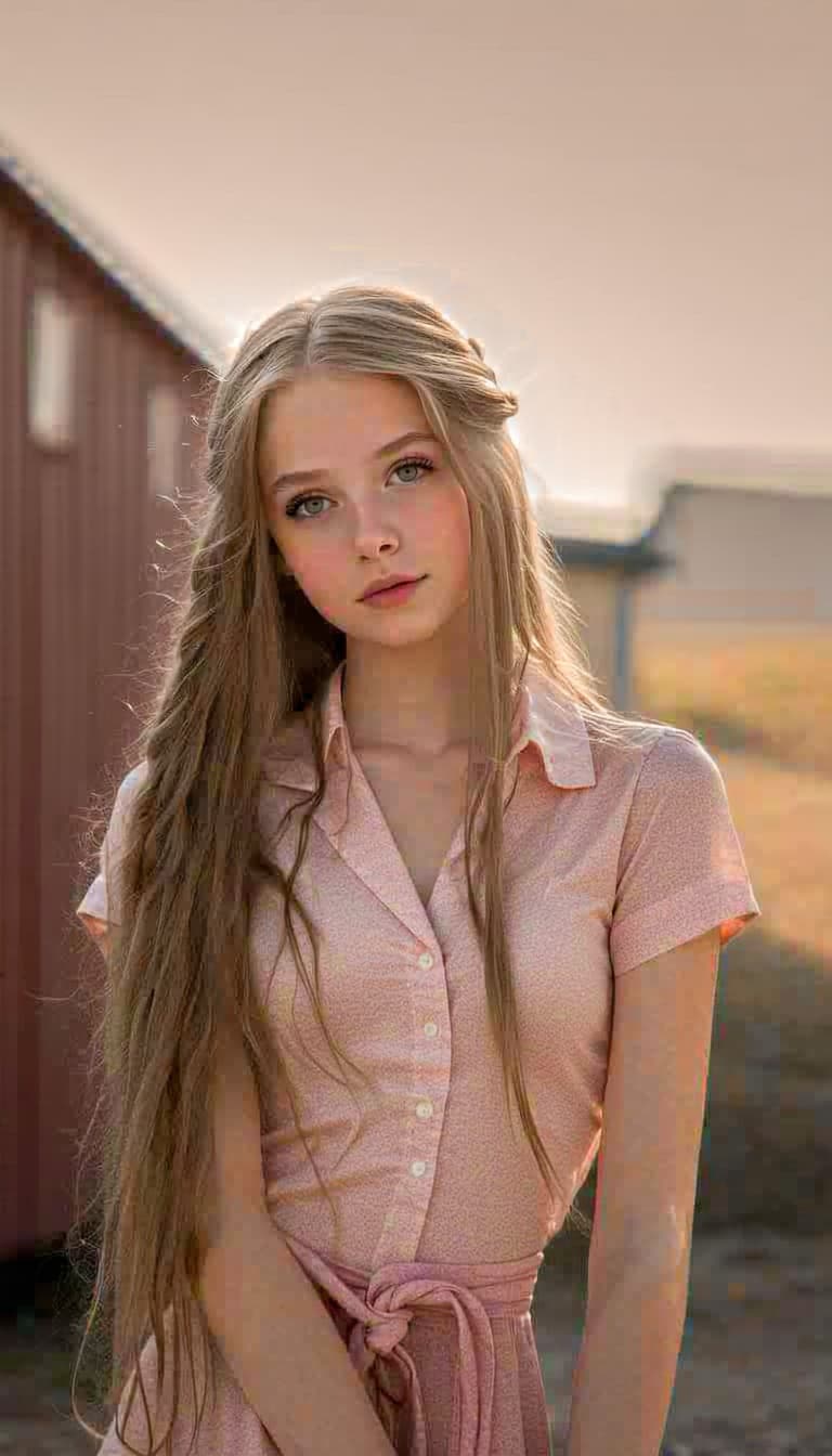 AI generated: A professional photograph captures one of the most beautiful twelfth-grade girl in the world during ...