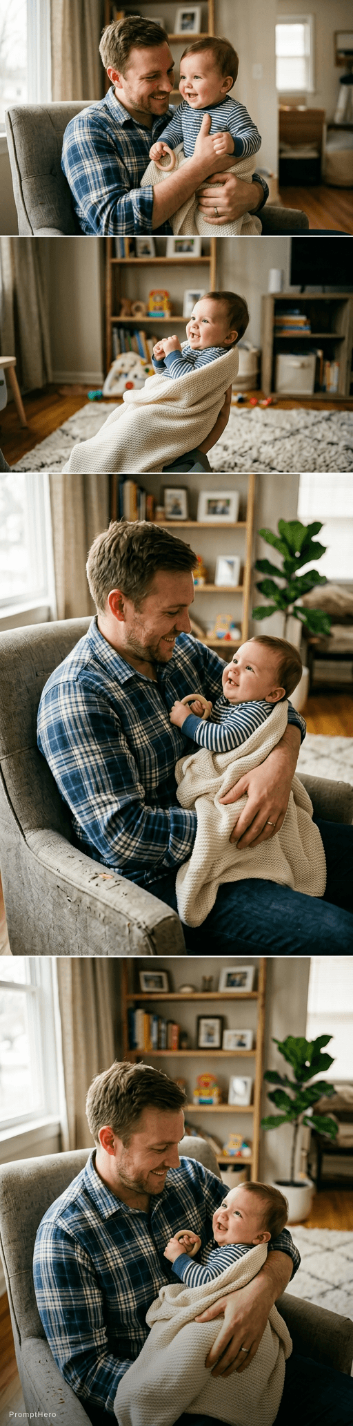 AI generated: Dad with baby