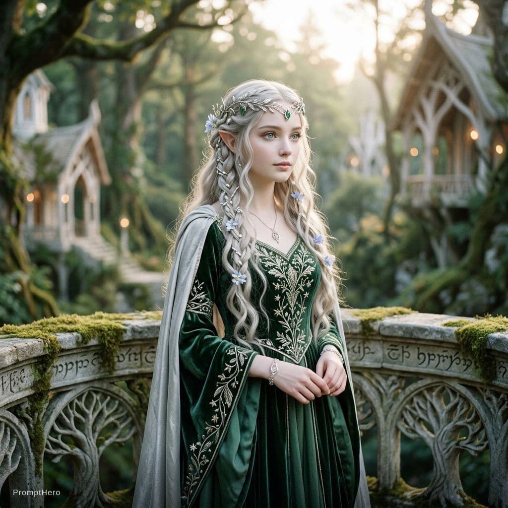 AI generated: beautiful elf princess