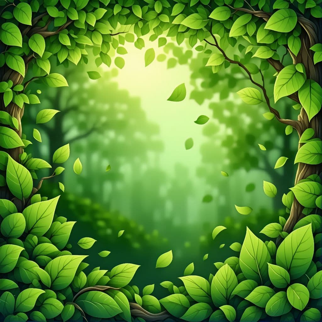 AI generated: a leafy nature style user interface 
