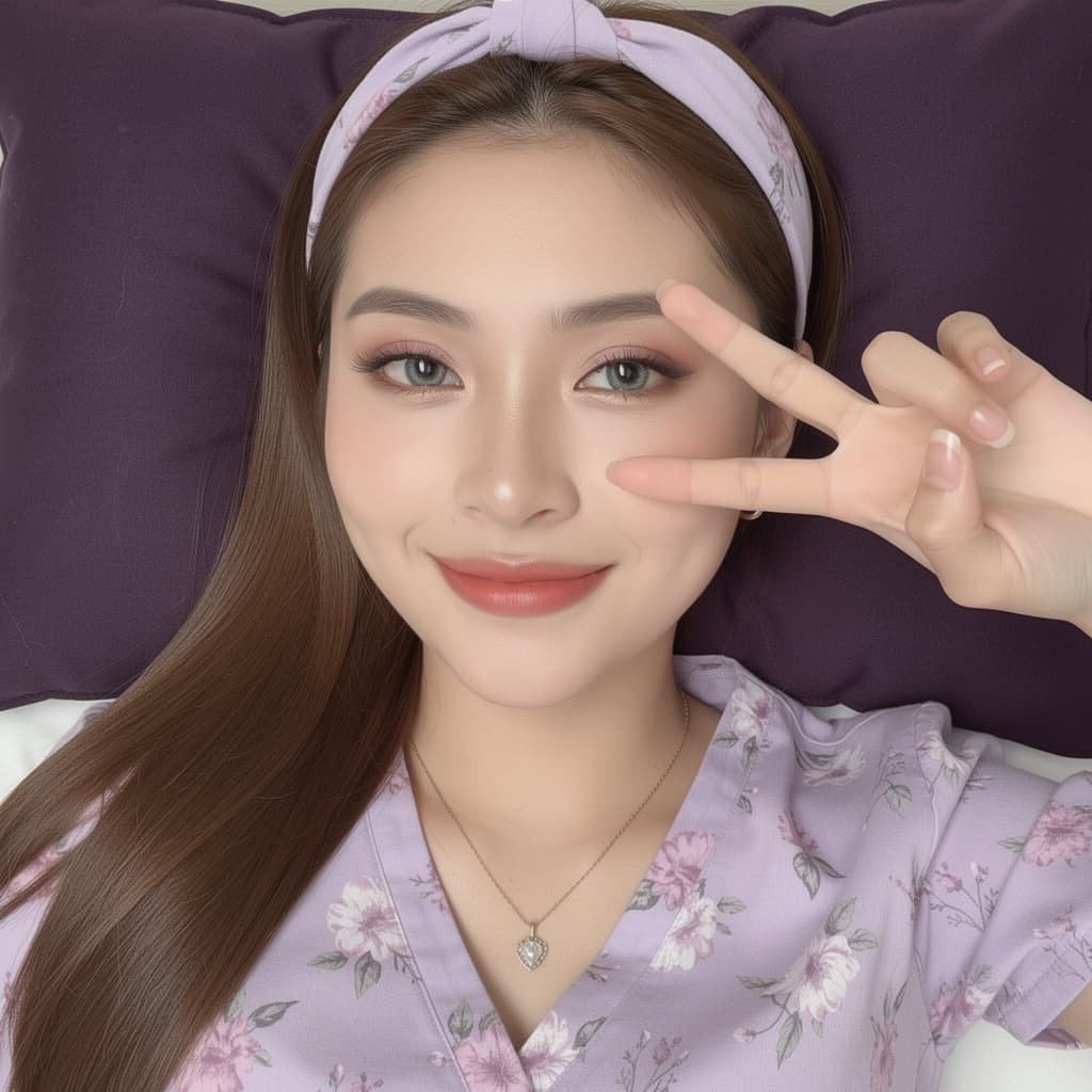 AI generated: @Malikaa:Buatlah sebuah potret selfie seorang wanita muda (dengan wajah menyerupai objek foto yang d...