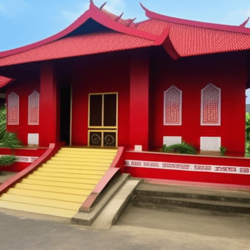 AI generated: Sekuntum mawar merah mengambang di neraka