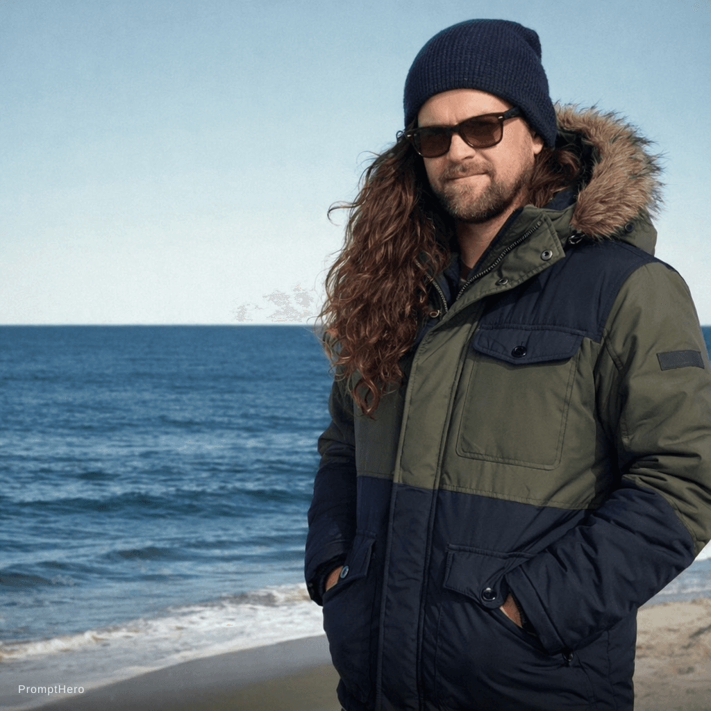 AI generated: winter jacket and cap