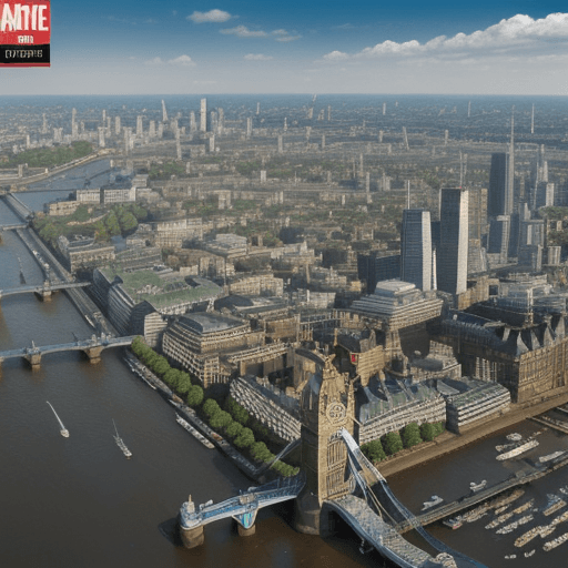 AI generated: comic book style. view of London in the year 1690