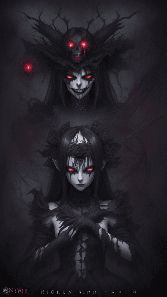AI generated: nightmarepaper, sin, Envy, , digital, sincore, macabre --niji 50 --chaos 50 --testpfx
