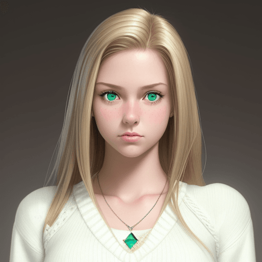 AI generated: 
"Produce a hyper-realistic portrait of a female high school student set in the year 2000. She has s...