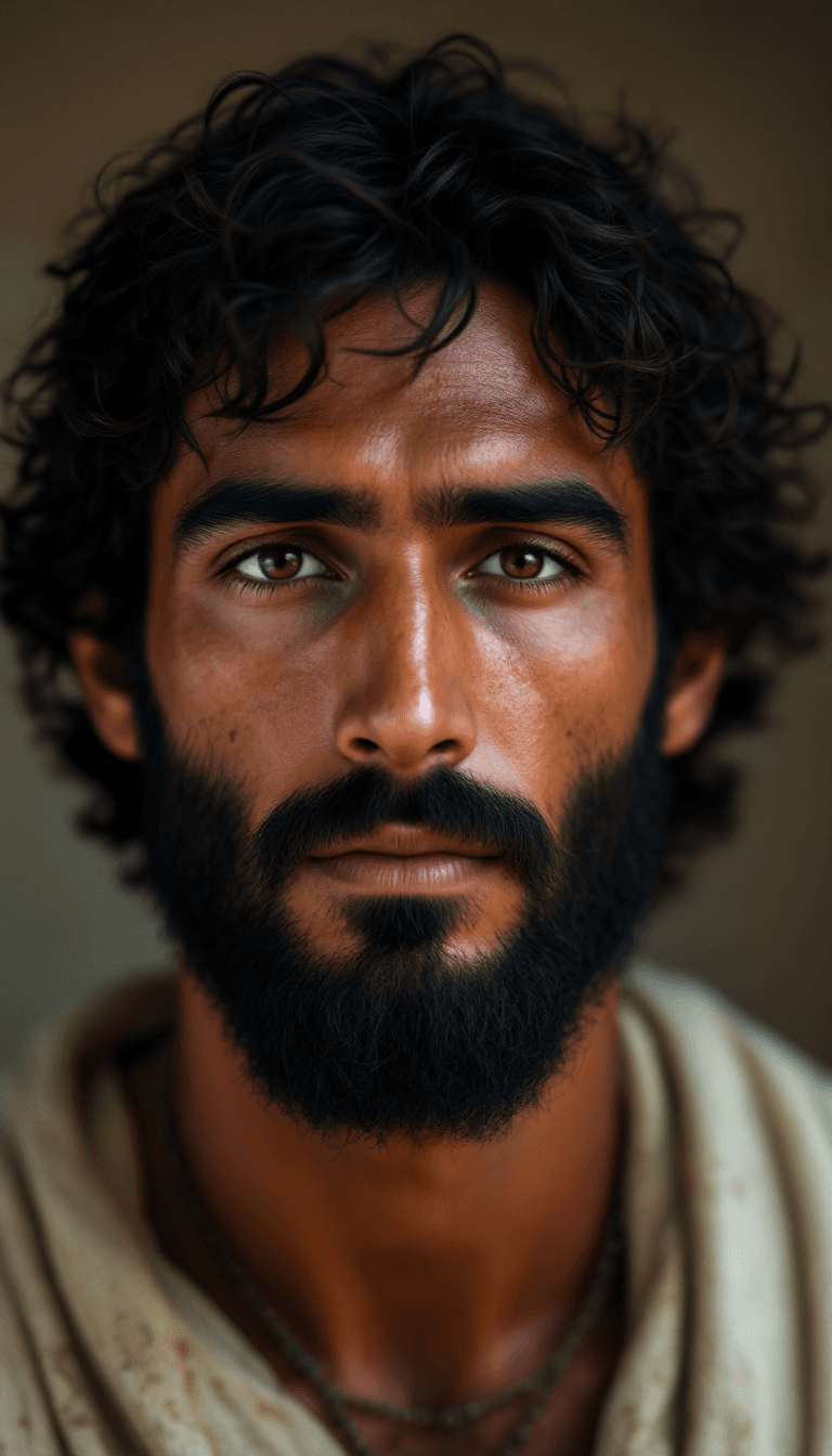 AI generated: Ultra-realistic, historically accurate portrait of Jesus of Nazareth at age 33, based on archaeologi...