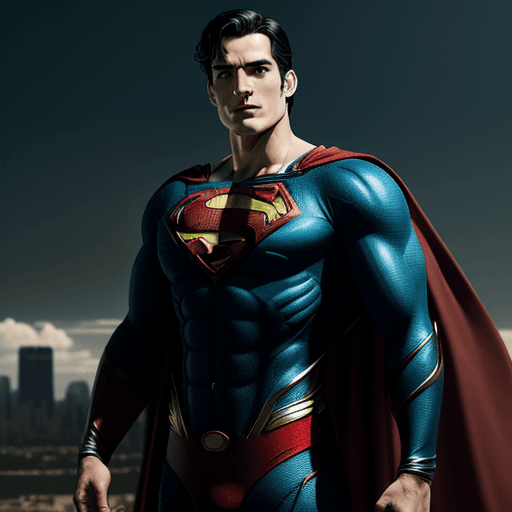 AI generated: superman stands in green chains , 4 k ultra hd 