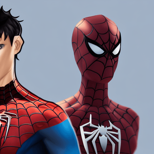 AI generated: Spiderman avatar without mask:

Age: Young.
Hair colour: Black.
Hair Texture: Wavy.
Resolution: 4K (...