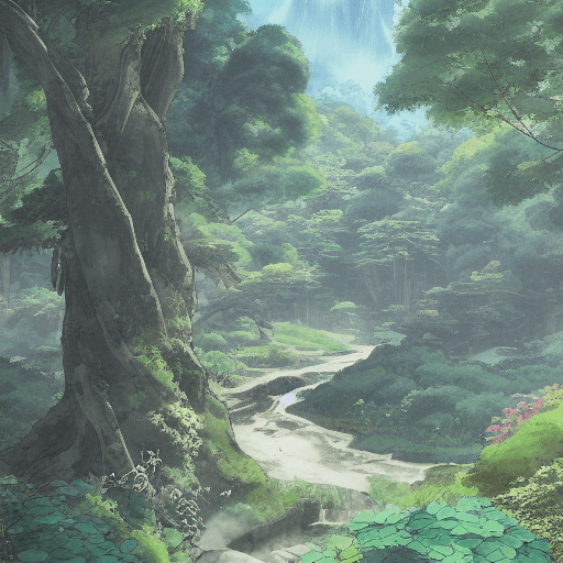 AI generated: epic landscape, Architectural section, animation concept art, Breath of the wild Traditional Chinese...