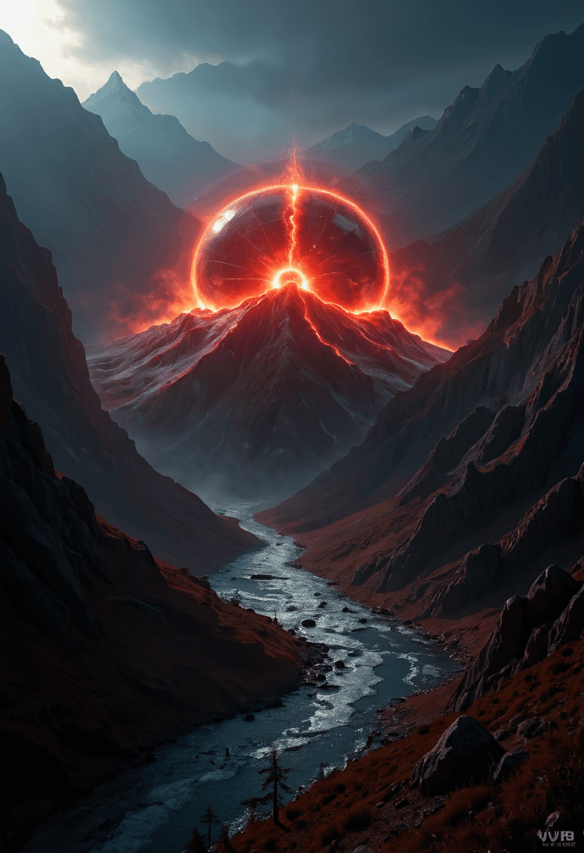 AI generated: professional 3d model An alien city built into the side of a living crystal mountain,its structures ...