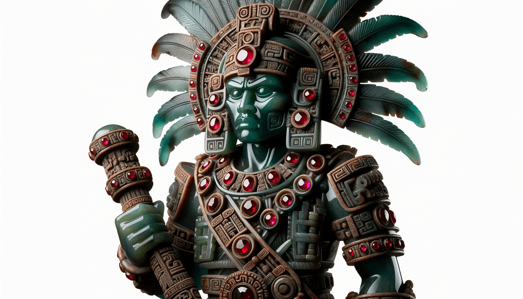 AI generated: jade with rubies  