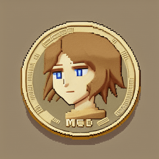 AI generated: 16bit pixel art of coin, with $ on mid, 2d, details