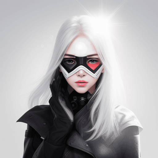 AI generated: Photograph of a black female model, white background,flare all over her face, invisible --ar 4:5 --s...