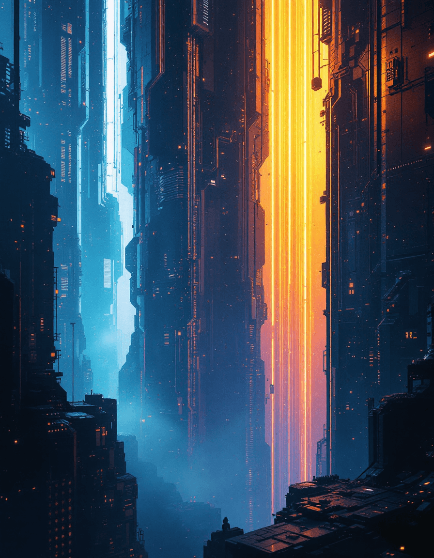 AI generated: A cinematic still from a sci-fi movie (in the style of Futuristic Grid Aesthetics:1.9), ultra sharp
