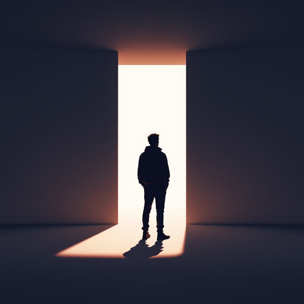 AI generated: contemporary, minimalist, wide, one subject, centered, digital illustration, wide angle, head-on, lo...