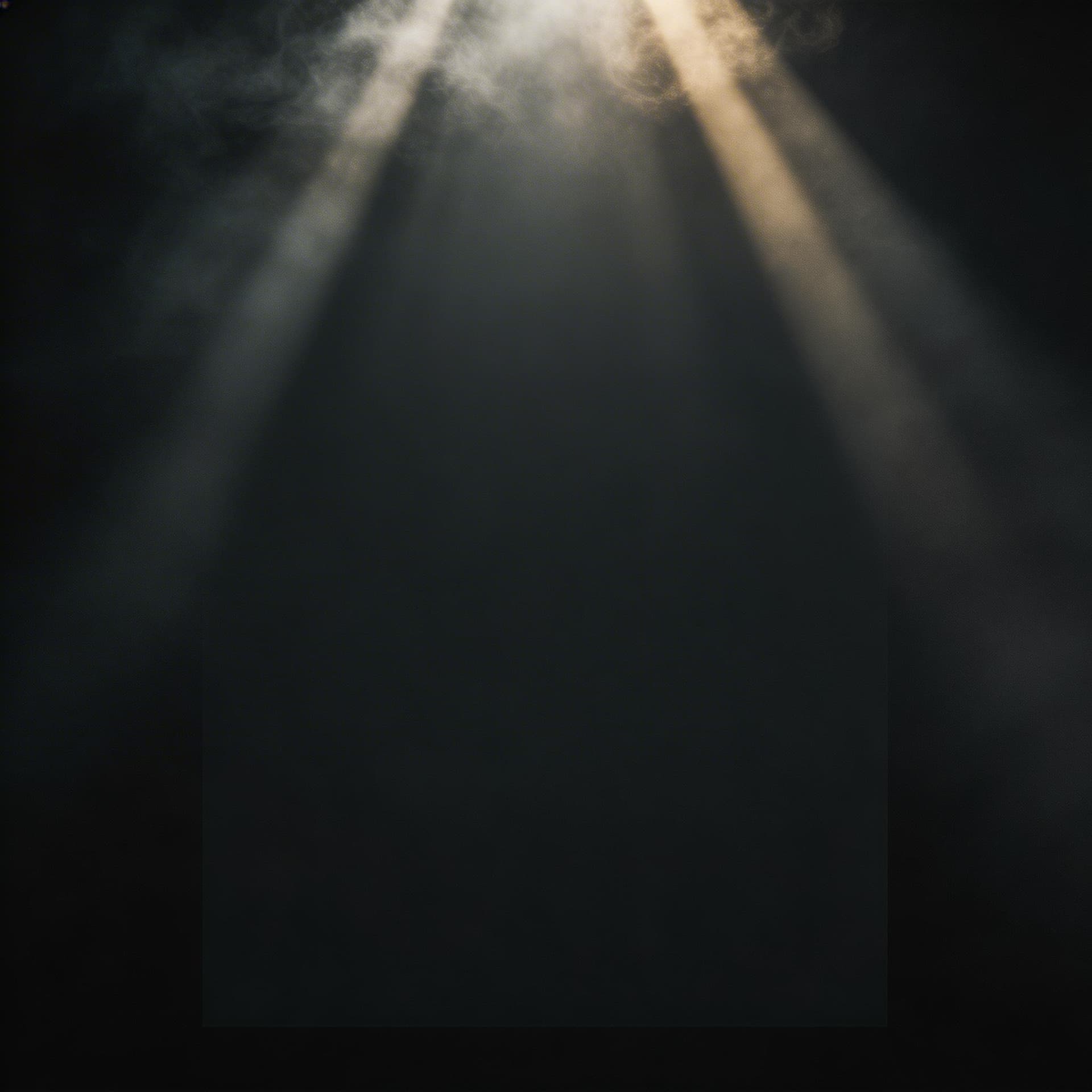 AI generated: dark background with light rays breaking through fog from above, dramatic cinematic lighting, minima...