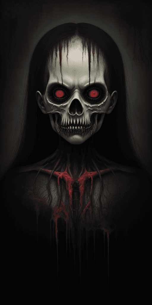 AI generated: Studio Photography, Scary Creepy (Grisly) Ominous, Painted with Vibrant Oils, (Illustration)