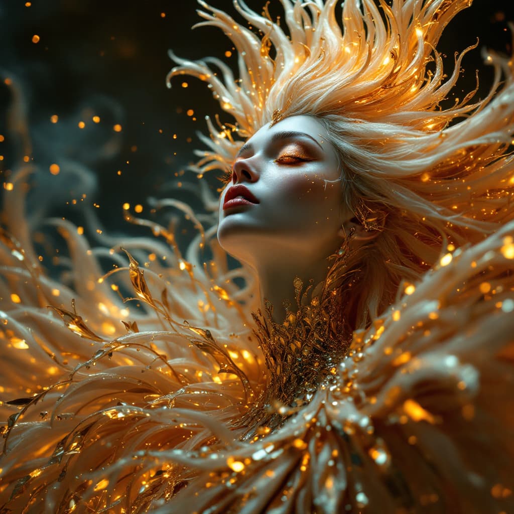 AI generated: acid lighting, from below, hyperdetailed, hyper realistic, epic action full body portrait Incredible...