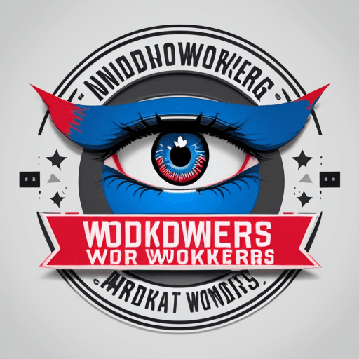 AI generated: Create an emblem logo for ‘Advertising Workers Union’ featuring creativity and communication to form...