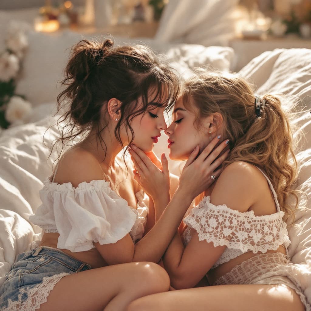AI generated: two girls having a sex
