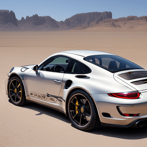 AI generated: porshe carrera 911 in desert