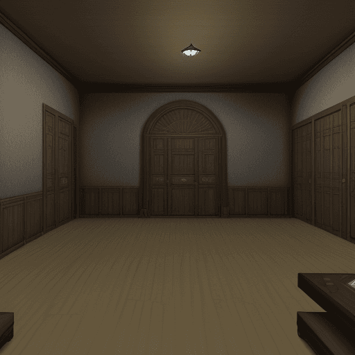AI generated: uma sala de pesquisa estilo rpg maker terror

