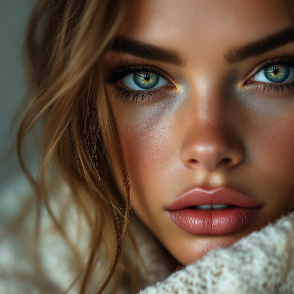 AI generated: A close-up color portrait of a woman resembling Cara Delevingne, the woman's face highly detailed, w...