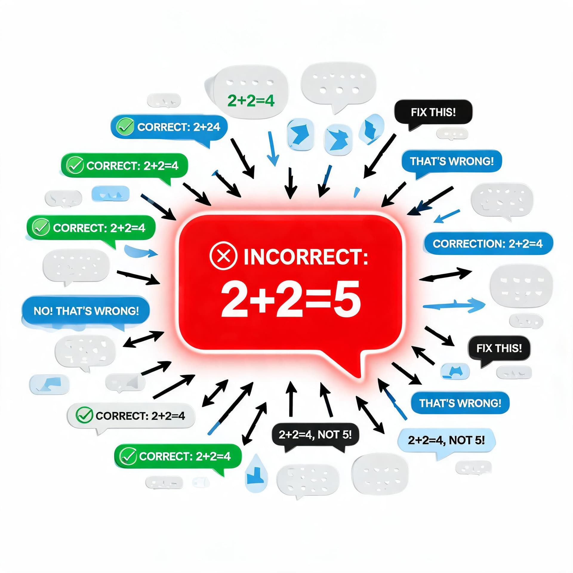 AI generated: A perfectly calm digital landscape suddenly exploding into activity around one small incorrect state...