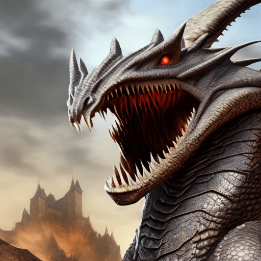 AI generated: Photo of a ultra realistic Medieval Dragon named the Dragon Lord