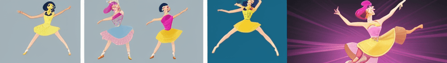 AI generated: Dancing girl, cartoon style