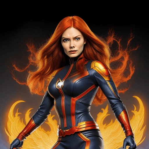 AI generated: marvel comics xmen jean grey the phoenix

