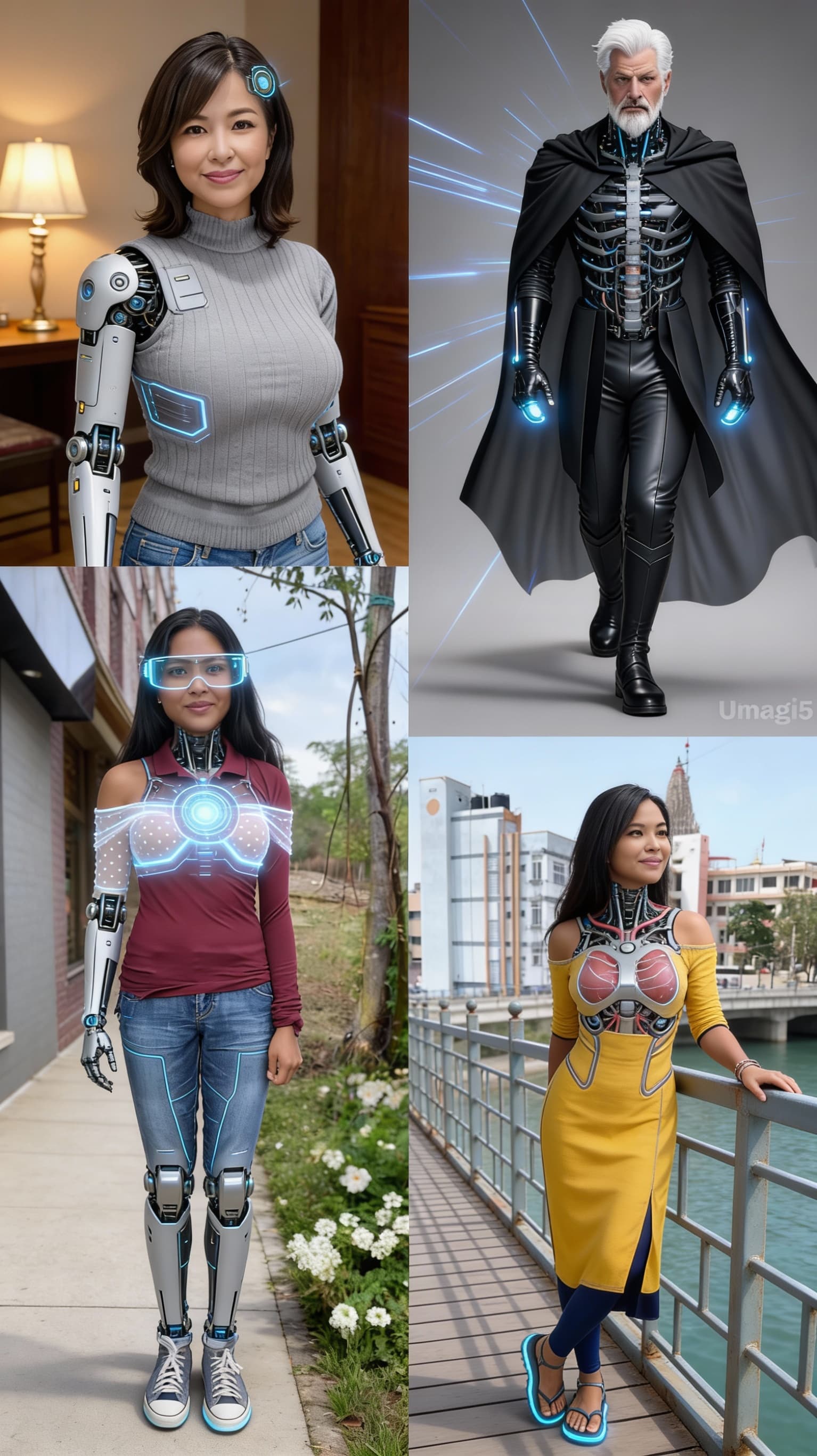 AI generated: Create a vision of humans becoming augmented, advanced humans—the Evolution of humanity becoming imm...