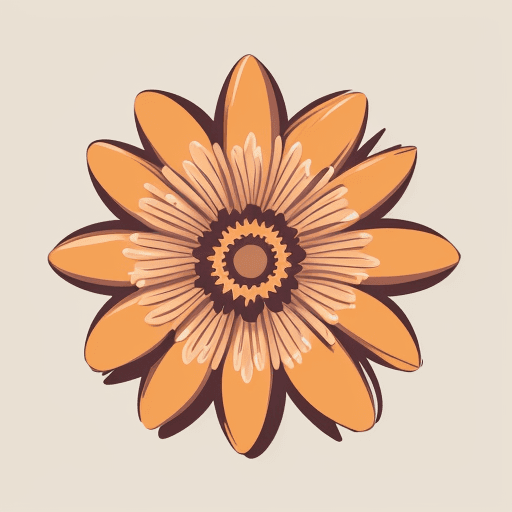 AI generated: --iw 2 :: vector art of one colorful flower vector illustration::5, flower::4, colorful::3, illustra...