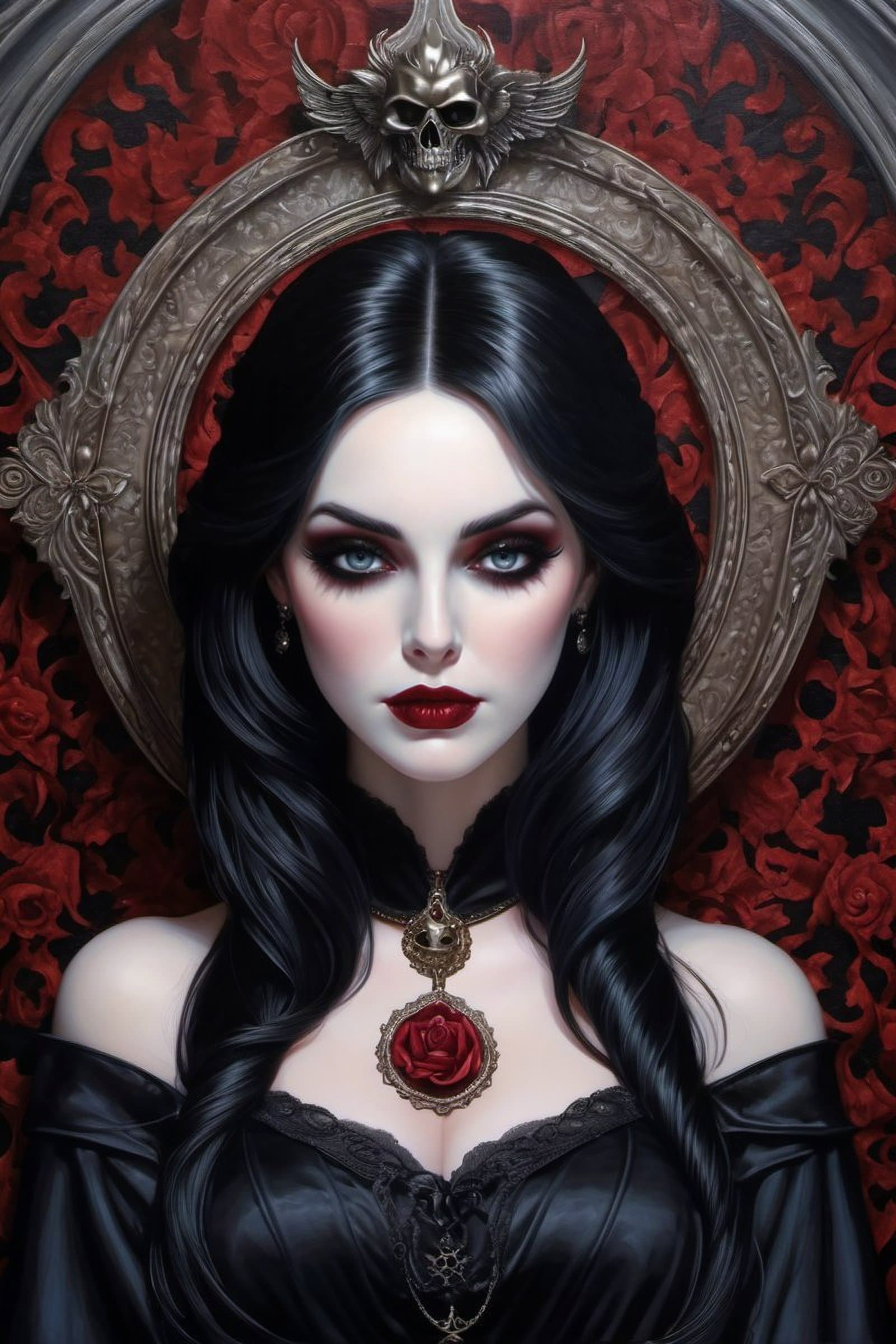 AI generated: An oil painting of the (true evil:1.2), in the style of trompe - l'Sil illusionistic detail, blink -...