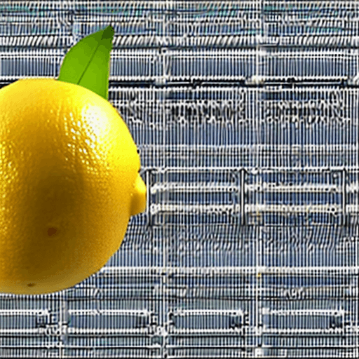 AI generated: fresh yellow a lemon with realistic industrial parts inside concept, well blended, hyper realism, hi...